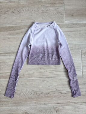 PINK Victoria’s Secret Seamless Long Sleeve Purple Ombre Shirt XS